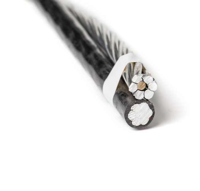 Duplex overhead aluminum cable